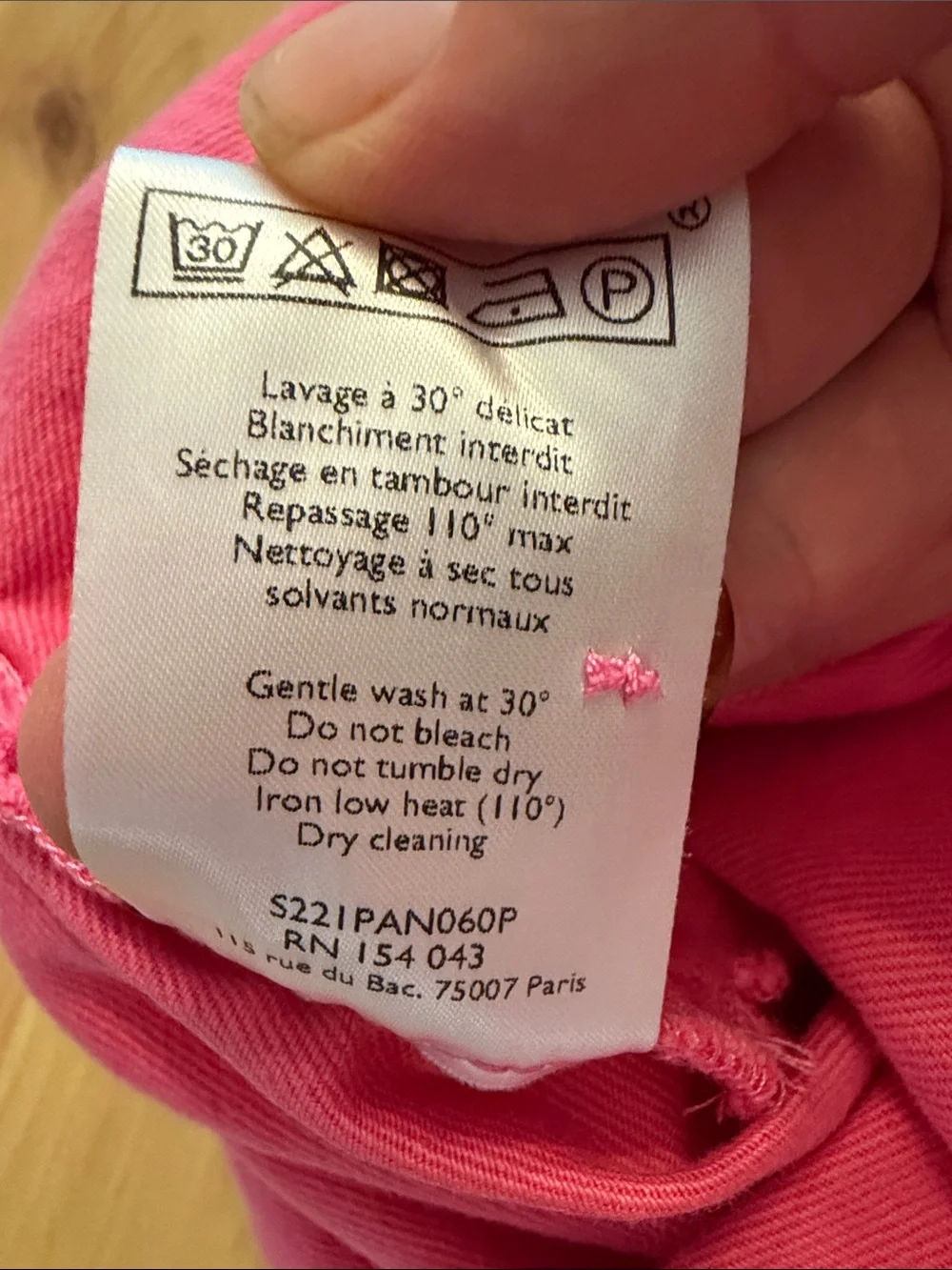 Sézane Arthuro Bright Pink High Waist Button Front Linen Trousers Pants Size 6